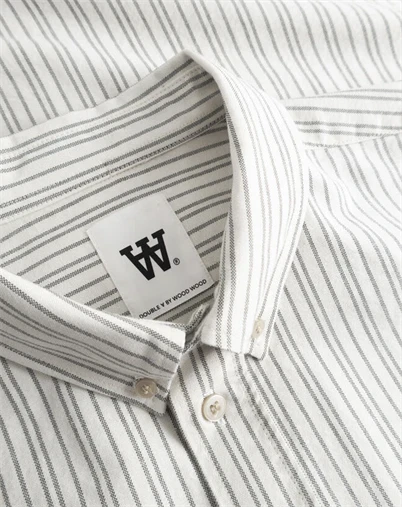 Wood Wood - WWAdam Skjorte - Silver Birch Stripe